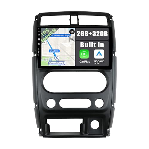 YUNTX Android 14 2 Din Radio con navigazione per Suzuki Jimny(2007-2015):[Integrato CarPlay/Android Auto/DSP/GPS]-IPS 9" Touch Screen-DAB/Bluetooth 5.0/WiFi/Controllo del volante/Mirror-Link/Fast boot