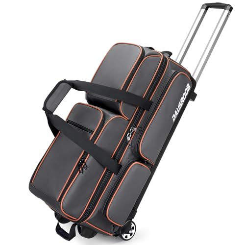 DAUSROOB ボウリングボールバッグ 3ボール キャスター付