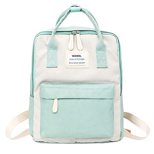Preisvergleich Produktbild squarex modischer Rucksack für Damen, für Studenten geeignet, Leinwand-Umhängetasche, Reisetasche, fürs Wandern, Sport, Schule, mit Laptop-Tasche weiß weiß AS SHOW