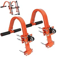 Leiterhaken für Dach, stabil, Stabilisator aus Stahl, Adapter für Dach, Universal, mit Rädern, T-Stange mit Gummigriff, 2 Stück
