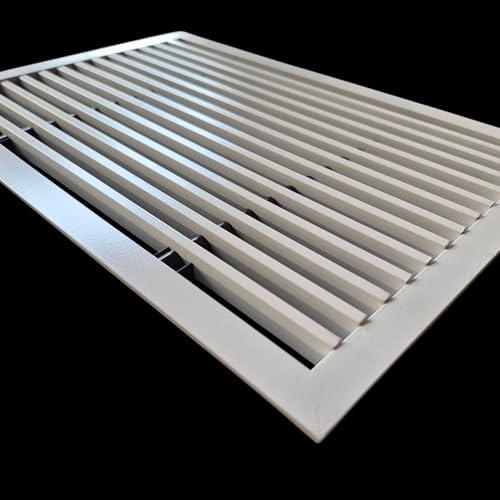 Image of Premium Central air Conditioning Grille- Linear Bar Grilles - Aluminium Powder Coated Grill, Ventilation Grill, Home Grill, ac Jali, Grill for Wall, Sidewall and Ceiling (12 inch * 8 inch)