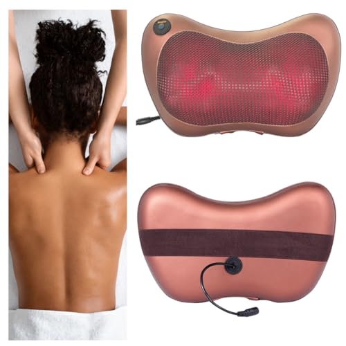 Almofada Massageadora Shiatsu, 8 Esferas Rotativas, Aquecimento Infravermelho, Massagem para Pescoço