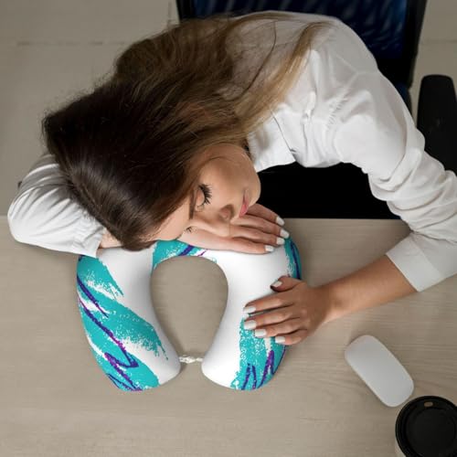Almohada de cuello de poliéster color negro tamaño único miniatura 7