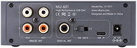 xDuoo MU-601 USB DAC ES9018K2M PCM384kHz DSD256 Analog Coaxial Output Decoder