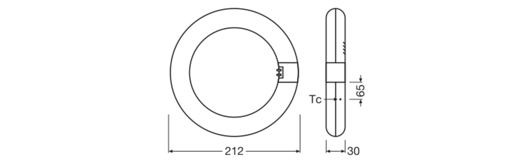 Ledvance Tube LED T9 Value rond (EM/Mains) 11 W 1320 lm – 865 blanc lumière du jour | Remplacement pour 22 W