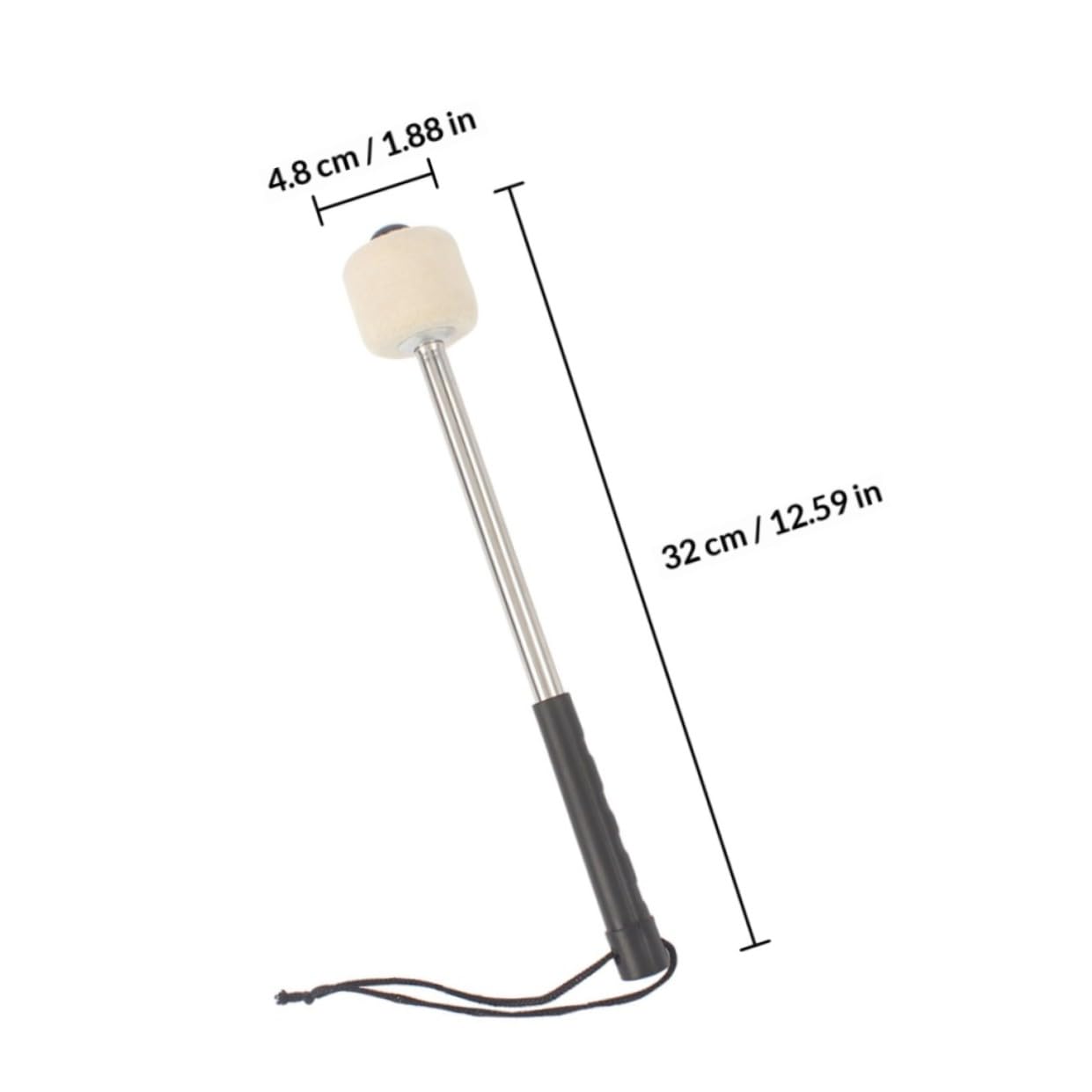 SUPVOX 2 piezas Baquetas de Fieltro de Lana para Bombo Mazos de Resistentes y Cómodos para Percusión Accesorios para Banda de