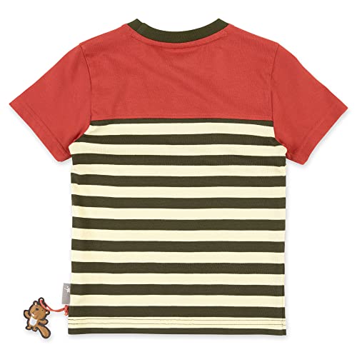 T-shirt garçon sigikid coton bio doux anti-irritation rayé rouille vert 98-128
