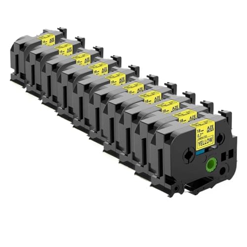 F̃xe[v18mm x 8m~l[gv^[piPTE550W PTD600 PTP710BT̃v^[piƌ݊(10pk Black on White)