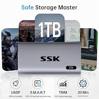 SSK Externe SSD 1TB, bis zu 550MB/s, USB-C Portable SSD Festplatte Extern – Ansicht 4