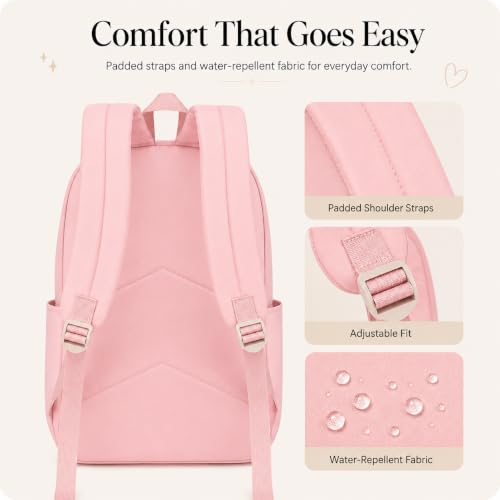 Image of BTOOP School Backpack for Teens Large Corduroy Bookbag Lightweight 15.6 inch Laptop Bag for Girls Women Casual High School College