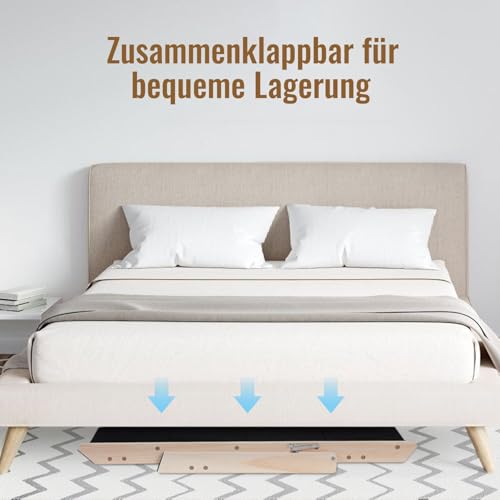 Jiubiaz Hundetreppe Klappbare Haustiertreppe 65,5cm Hoch, 4-Stufig Faltbare Katzentreppe, Hunderampe, Maximale Belastung 80kg, Tiertreppe mit Rutschfester Trittmatte für Hunde und Katzen