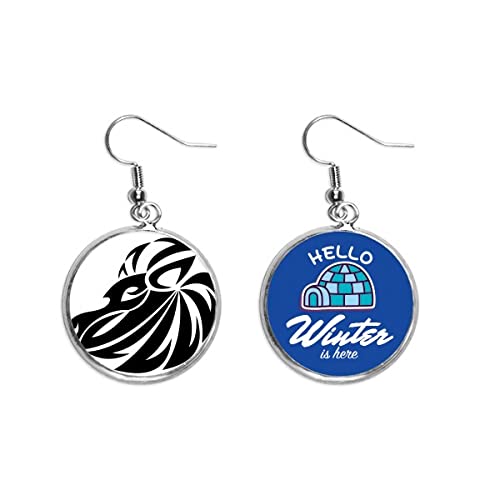 Constelación de Leo pendientes de gota joyería del zodiaco estilo invierno mujer