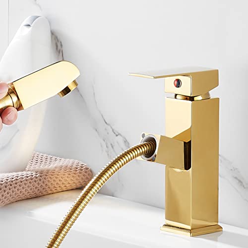 Robinet de salle de bain en laiton chaud eau froide pour routine matinale zen
