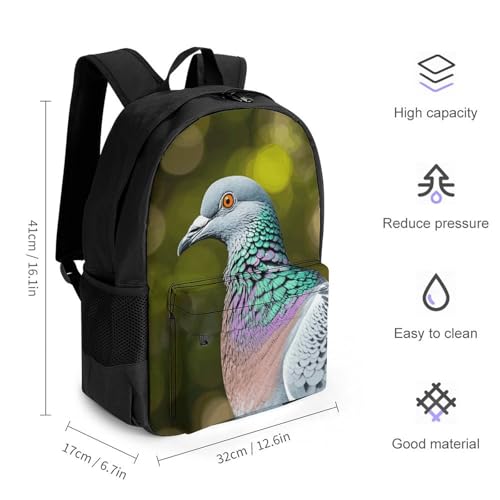 Backpack for Women Men Grey Pigeon Laptop Backpack Casual Bookbag for Travel Business Simple Daypack2