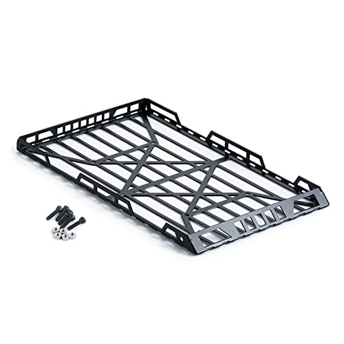 XEBRAD Stainless Steel Roof Rack Luggage Carrier With ABS Storage Box 1/24, for Axial, SCX24 AXI00002 RC Crawler Car Parts Toy Car Roof Rack