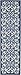HomeRoots Grey/Blue 100% Polypropylene 2??? x 10??? Gray and Blue Indoor Outdoor Runner Rug
