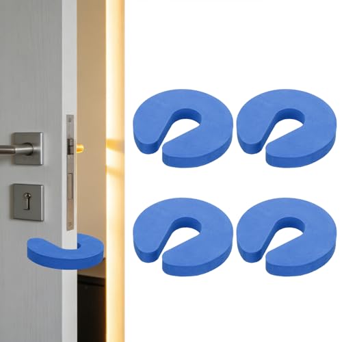 uxcell 4 protège-doigts mousse pour portes bleu foncé