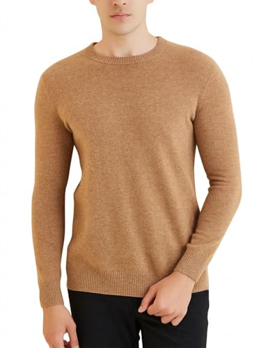 Sweater for Men 100 Percent Merino Wool Knitted Sweater Long Sleeve Pullover Classic Crew Neck Knitwear4