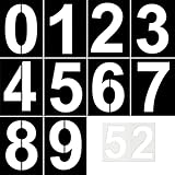 10枚セット 駐車場 番号 0-9 駐車場 ライン マーキングプレート 再利用可能なスプレー式ステンシル 壁 床 布地 ガラス 木などに適しています （5インチ）