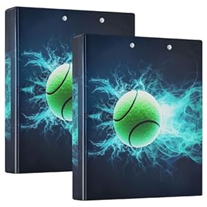 Joitme Modern 3 Ring 3,8 cm Ordner Tennisball Schwarz 2er-Pack