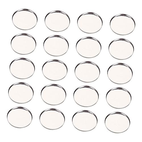 BELLIFFY 50pcs Shadow Palette Mirror Circle Magnetic Eyeshadow Diy Storage Case