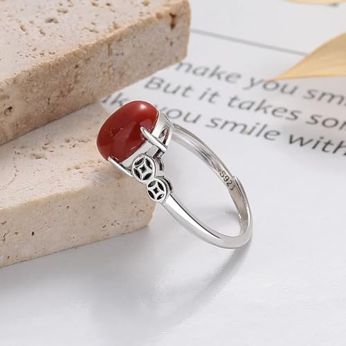Alliance Mariage Femme Argent 925 Ajustable avec Agate