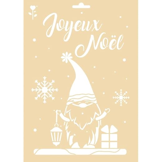 Pochoir déco - A4 - Joyeux Noël