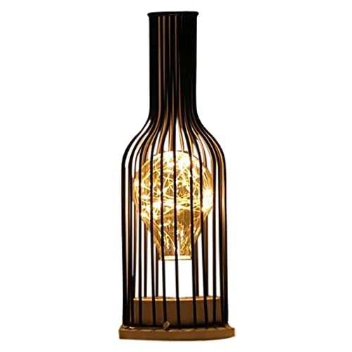 IEUDNS Hollow Out Table Lamp Night Light Bedside Powered Industrial Contemporary Desk Lighting Reading Lamp for Home Indoors/Outdoors Party, 30cm