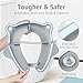 SKYROKU Foldable Kids Toilet Seat – Portable & Anti-Slip Travel Potty Training Seat for Toddlers,Safety material Baby Toilet Seat, Easy Clean & Compact for Home, Daycare, Grandparents House (Ages 2-6)