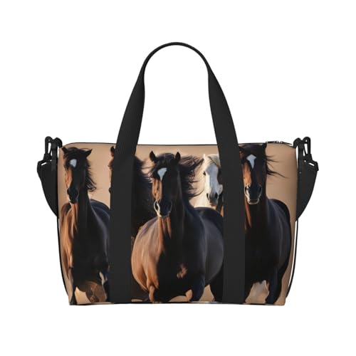 Sac de voyage polyvalent aux finitions soignées imprimé équestre
