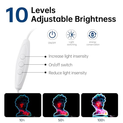 Image of Is This Art Neon Signs, USB Powered Night Light Wall Decor LED with Dimmable Switch for Bedroom Holiday Party Home