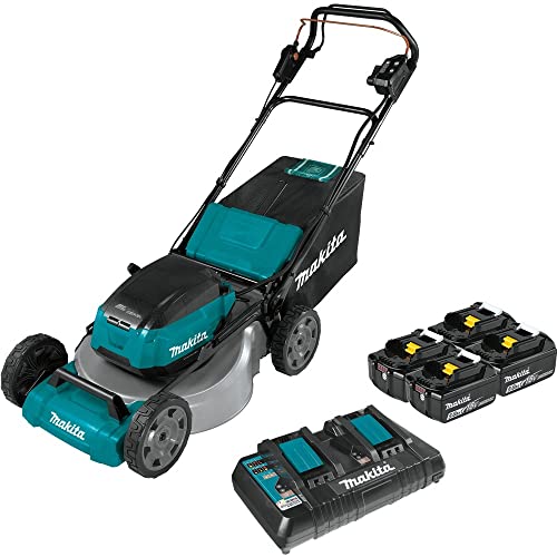 Makita XML08PT1-R 18V X2 (36V) LXT Brushless Lithium-Ion 21 in. Cordless Self-Propelled Commercial Lawn Mower Kit with 4 Batteries (5 Ah) (Renewed)