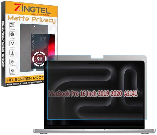 Image of Privacy Matte Anti Spy Screen Guard Compatible With MacBook Pro 16 inch (2019-2020) A2141 Anti Peep Screen Protector Not a Tempered Glass