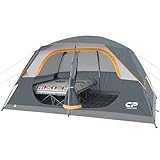 CAMPROS CP Upgraded 8 Person Camping Tents, Waterproof Windproof Family Tent with Larger Mesh Windows & Door, Double Layer, Easy Set Up, All-Season Dome Tent with Top Rainfly & Carry Bag