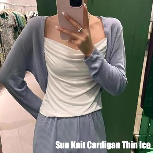 Sun Knit Cardigan Thin Ice, Thin Ice Silk Coat for Women Shawl, Coat Shawl Air-Conditioned2