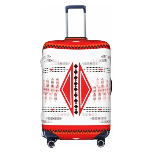 Travel Luggage Cover Spandex Suitcase Protector Bag,Distinctive Geometric Art Double-Sided Printed Fits 18-32 Inch Luggage, Baggage Covers For Kid And Adult,Medium