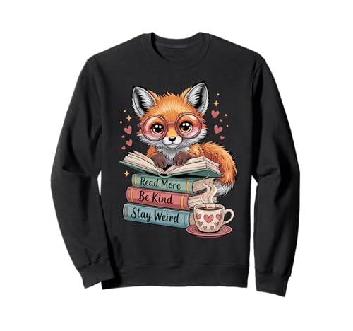Fox Read More Books Stay Weird Cottagecore Reader ���w �g���[�i�[