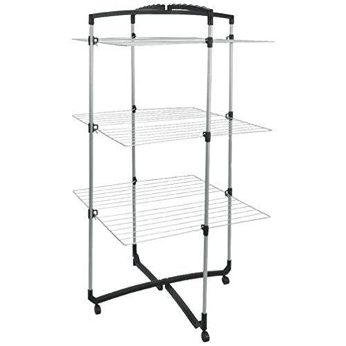 Metaltex Faro Plus / 405773039 Séchoir à linge 3 étages Argent/noir