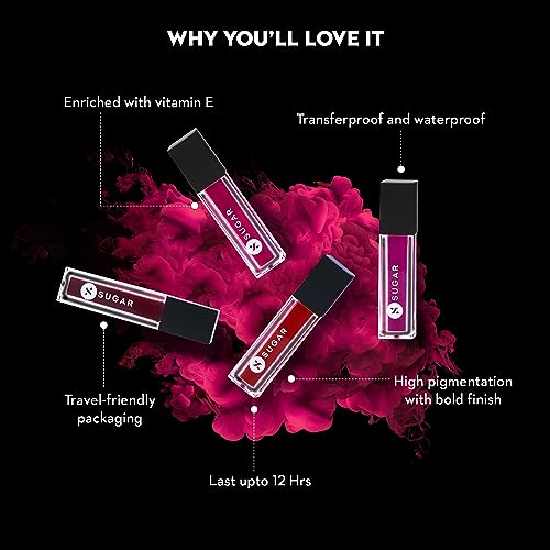 Image of SUGAR Cosmetics Smudge Me Not Liquid Lipsticks for Women | Transferproof & Waterproof | Lasts 12+ Hours | Matte Lipstick | 1.1ml - 12 Don Fawn
