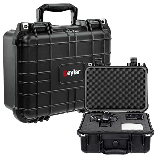 Eylar Protective Hard Camera Case Water & Shock Proof w/Foam TSA Approved 13.37 Inch 11.62 Inch 6 Inch Black