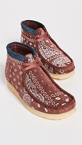 Clarks Clarks Men's Wallabee Boots, Brick Paisley, Brown, Print, 11 Medium US