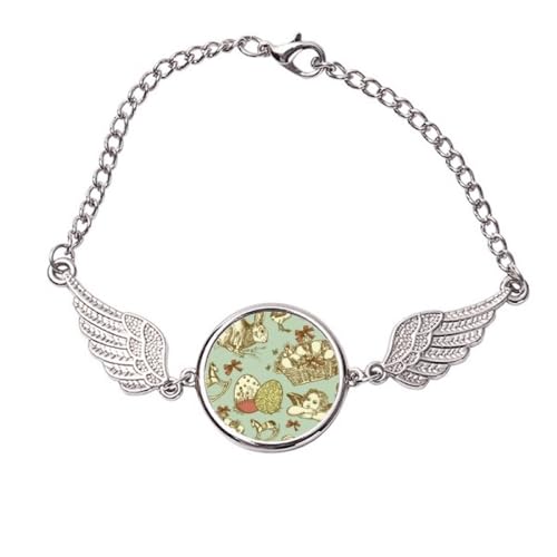 Bracelet coloré motif cheval et ailes d'ange en métal résistant pour look festivalier