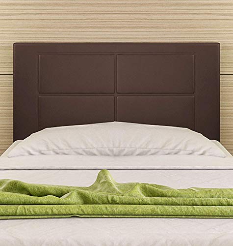 HOGAR24 3C-105 cm- Cabecero Tapizado, Válido para Cama 90-105 cm, Color Chocolate