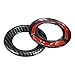 X AUTOHAUX 2pcs Car Loudspeaker Circle Trim Audio Speaker Decorative Ring Carbon Fiber Pattern for Honda Civic 10th Generation 2016-2021 Black
