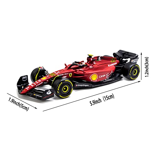 Htlnuzd Bburago 1:43 Latest 2022 F1-75#55 Carlos Sainz 1/43 Alloy Racing F1-75#55 Luxury Formula One Static Die Cast Vehicles Collectible Car Model Collection Gifts (Hardcover F1-75#55) #TOP4