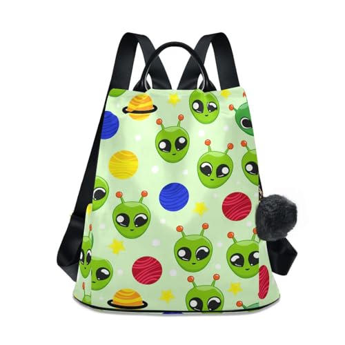 Sac à dos tendance femme haut de gamme en polyester durable motif alien
