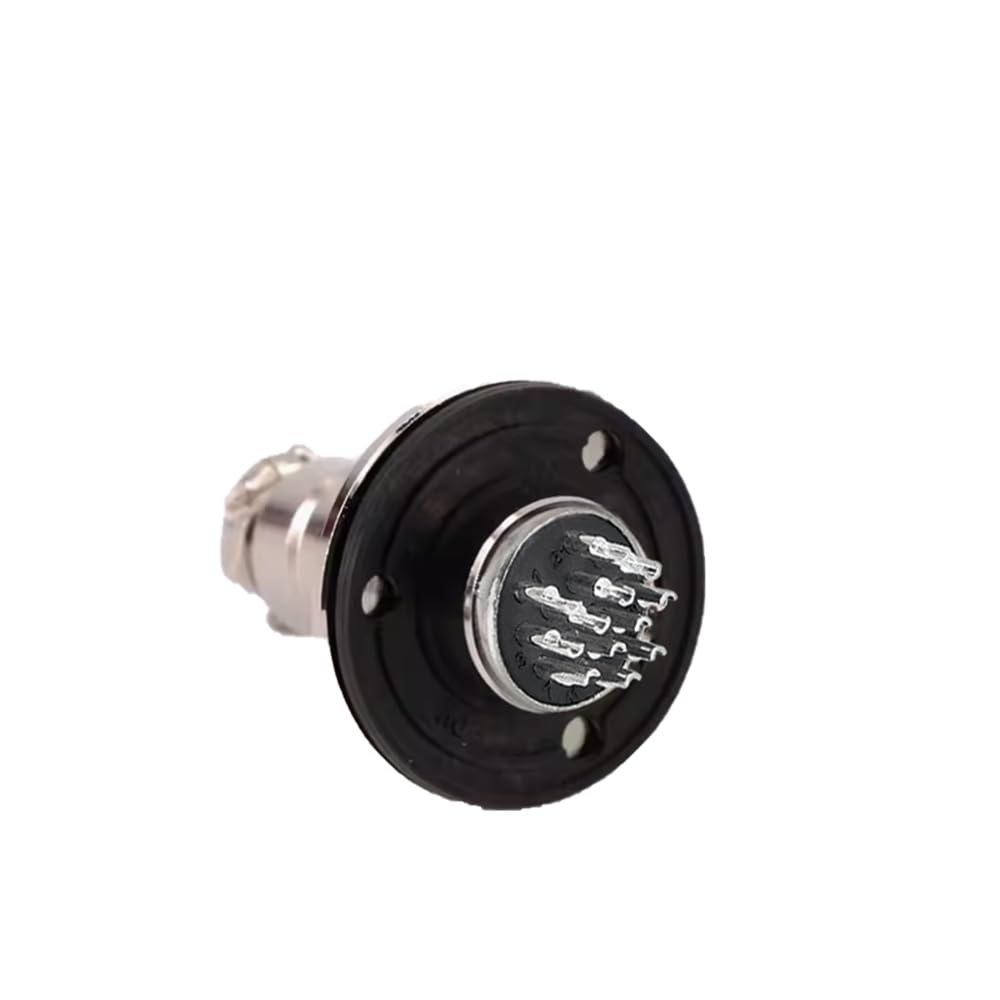 2 Stück Luftfahrtstecker Kreisflansch GX16 2 3 4 5 6 7 8 9 10 12 Pin M16 Stecker (12-polig)