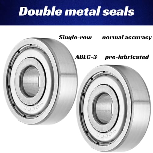 Exerauo ZZ Ball Bearings 10Mm X 30Mm X 9Mm Double Shield Deep Groove Ball Bearing Pre-Lubricated Easy To Maintain thumb #3