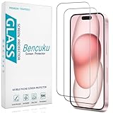 Bencuku (2 Pack) Screen Protector for iPhone 15 Tempered Glass 6.1-inch, Easy to Install, Bubble Free, 9H Hardness