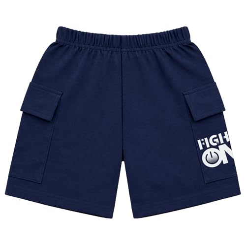Image of Kuchipoo Boys Cotton Cargo Shorts | Elastic Waistband | Double Pocket Shorts | Summer Casual Wear for Kids- Pack of 3